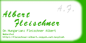 albert fleischner business card